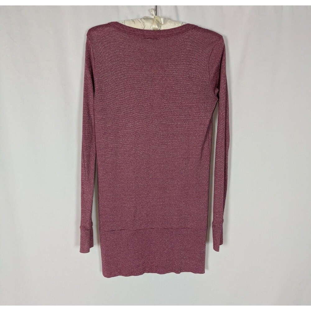 Michael Stars Cardigan OS Women's Red Metallic V-neck Button Down Sweater - Picture 3 of 5